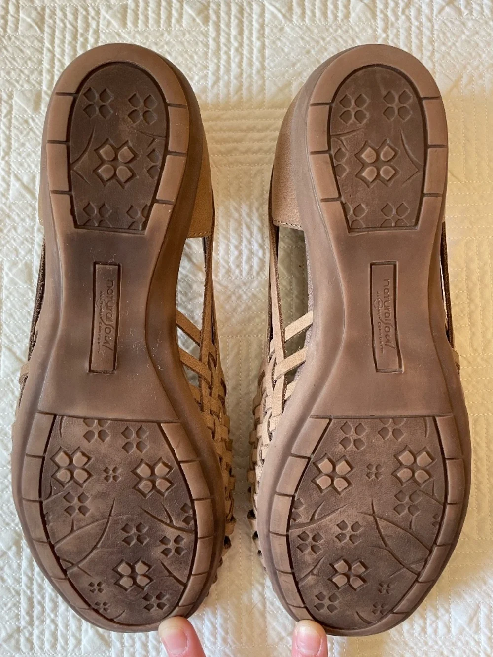 Natural Soul Tan Woven Huarache Flats